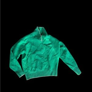 ✨ wool green quarter zip sweater✨